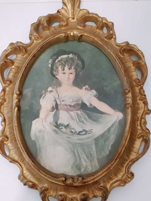 2 x Ornate Baroque Style Well Made Resin Framed Prints.