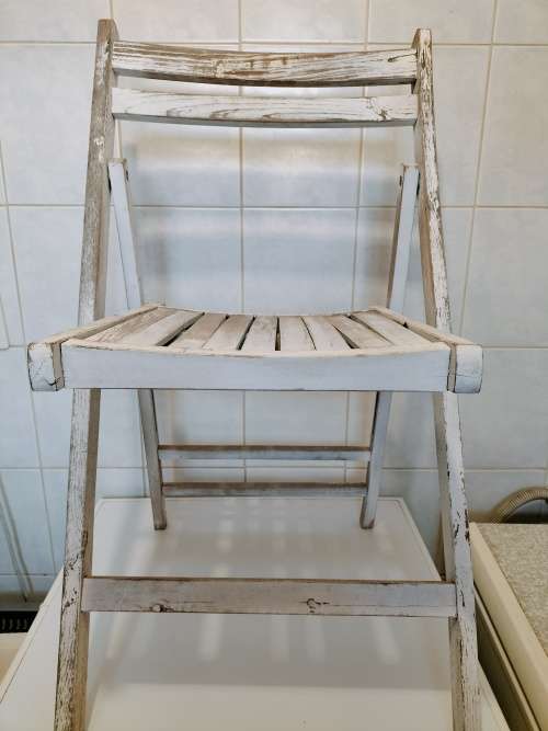 Weathered Look Wooden Fold Up Directors Chair