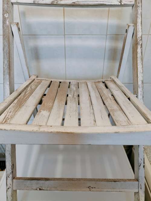 Weathered Look Wooden Fold Up Directors Chair