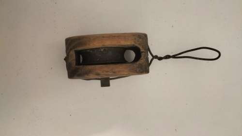 Incredible Antique Wooden Pulley Block 1800`s