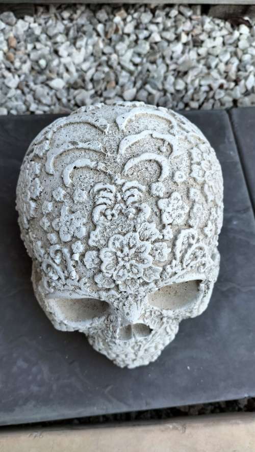 Magnificent Realistic Cement Decorative Skull (2 of 2)