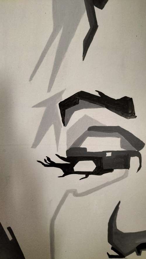 Stunning Abstract Acrylic on Boxed Canvas Marilyn Monroe Painting.