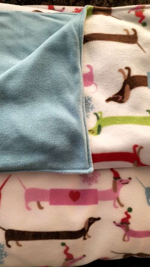 A Magnificent Fleece Continental Dog Pillow with Reversible Large Blanket