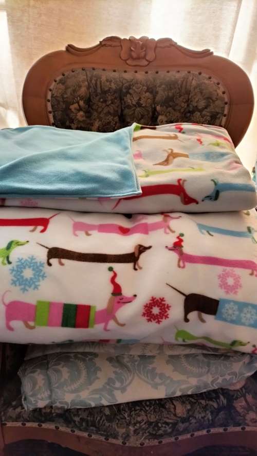 A Magnificent Fleece Continental Dog Pillow with Reversible Large Blanket