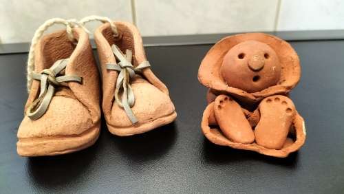 Pair of Beautiful Clay/Pottery Figurines