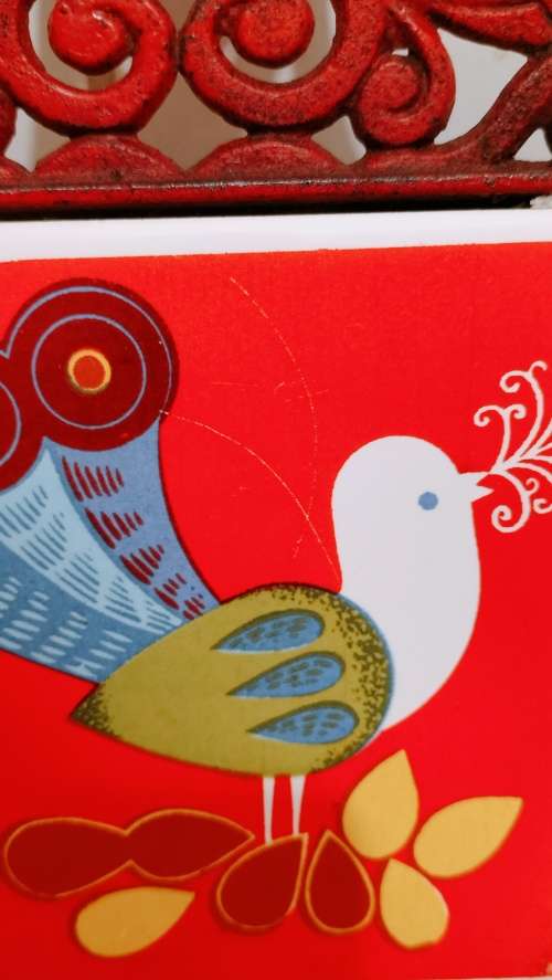 Vintage Cast Iron Trivet With Ceramic Tile