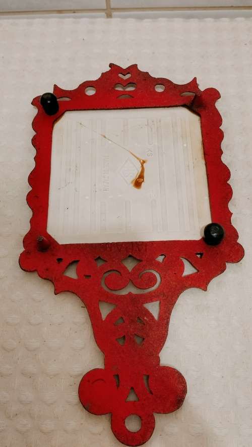 Vintage Cast Iron Trivet With Ceramic Tile