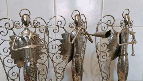 3 x Large Magnificent Rare Metal Angels in Excellent Condition (53cm) Bid Per Angel
