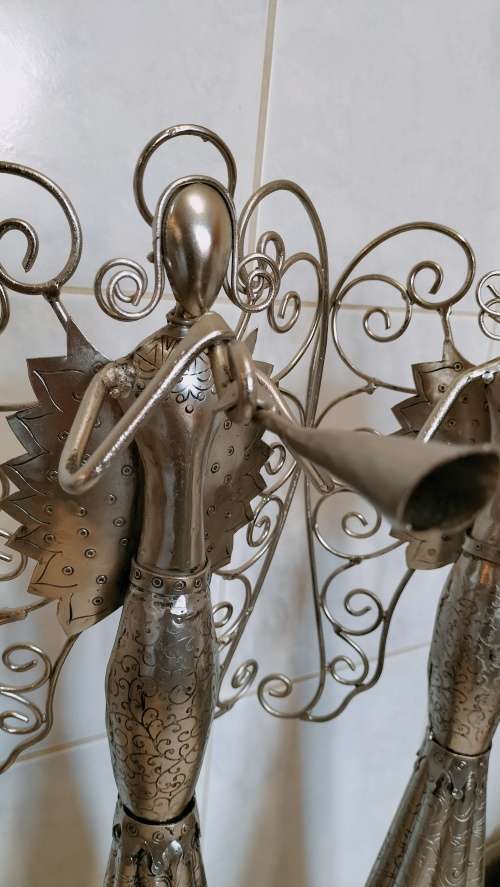 3 x Large Magnificent Rare Metal Angels in Excellent Condition (53cm) Bid Per Angel