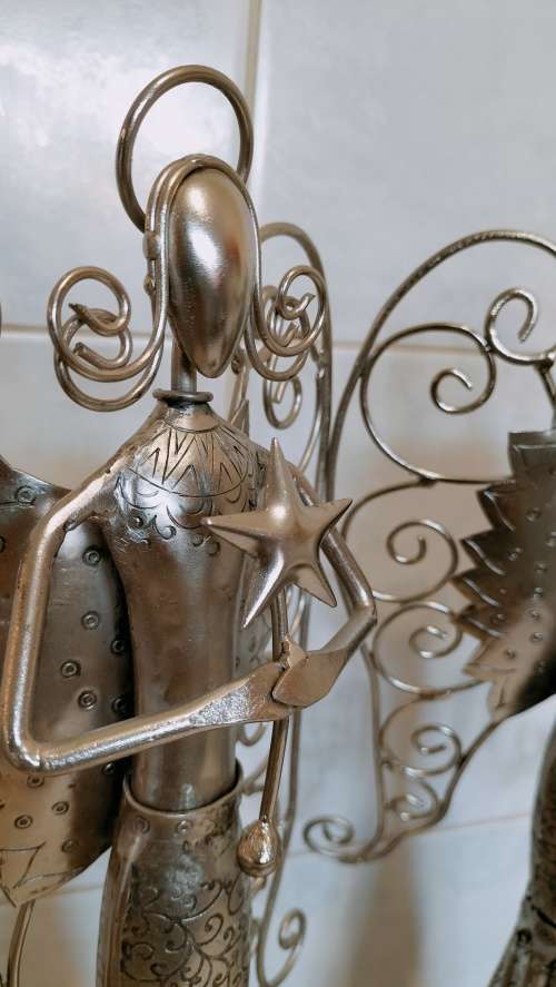 3 x Large Magnificent Rare Metal Angels in Excellent Condition (53cm) Bid Per Angel