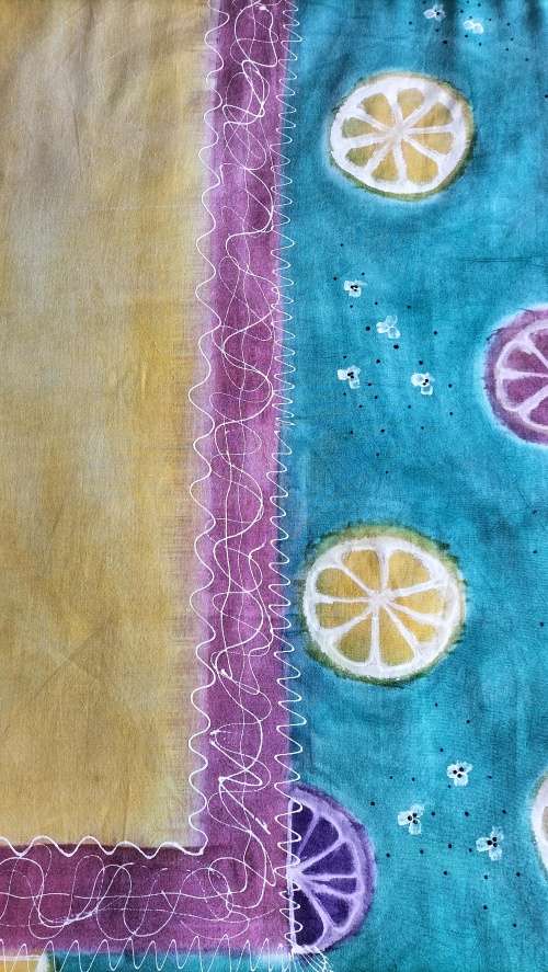 Stunningly Beautiful Hand Painted Table Cloth in Good Condition