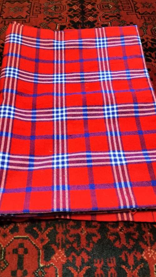 Genuine Stunningly Beautiful Tartan Maasai Table Cloth/Blanket
