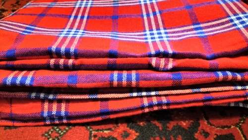 Genuine Stunningly Beautiful Tartan Maasai Table Cloth/Blanket