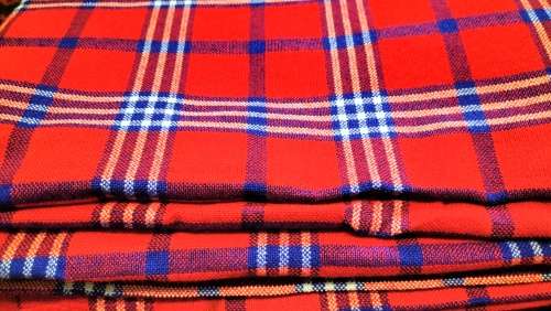 Genuine Stunningly Beautiful Tartan Maasai Table Cloth/Blanket