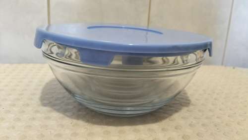 10 Piece Graduated Heat Resistant Glass Bowl Set With Lids - 9cm - 17cm