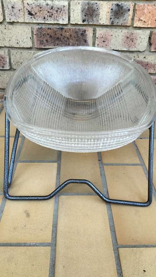 MAGNIFICENT One of a Kind MASSIVE Street Light Cover Converted into a Serving Bowl