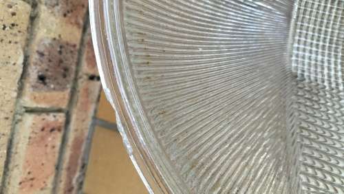 MAGNIFICENT One of a Kind MASSIVE Street Light Cover Converted into a Serving Bowl