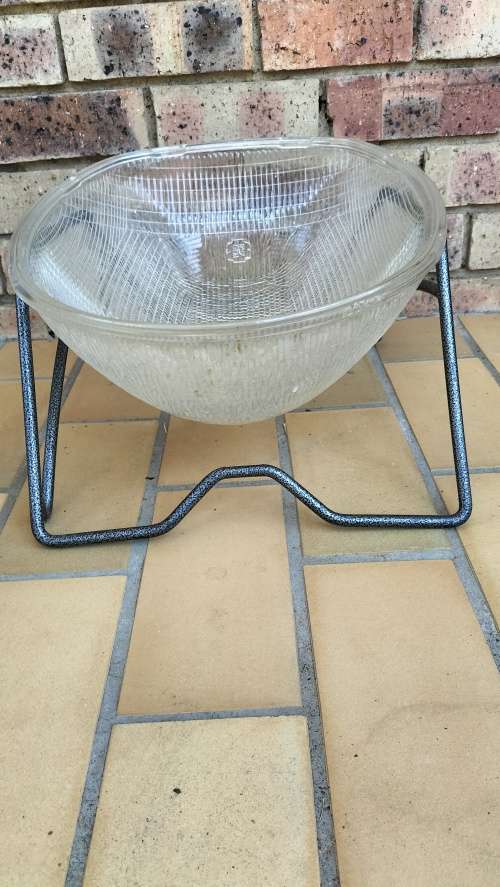 MAGNIFICENT One of a Kind MASSIVE Street Light Cover Converted into a Serving Bowl