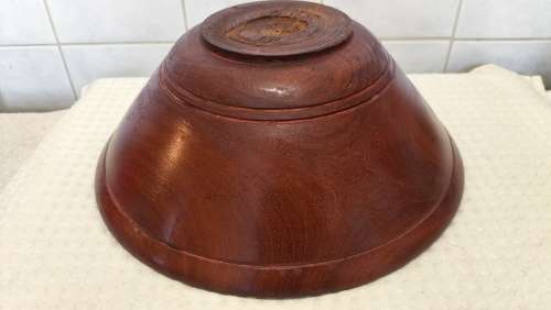 Stunning Solid Wood Fruit Bowl 34cm x 12.5cm ( 4 Of 4 )