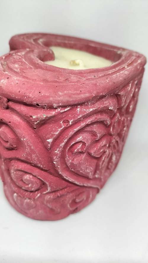Superb Heart Shaped Candle Holder With Candle