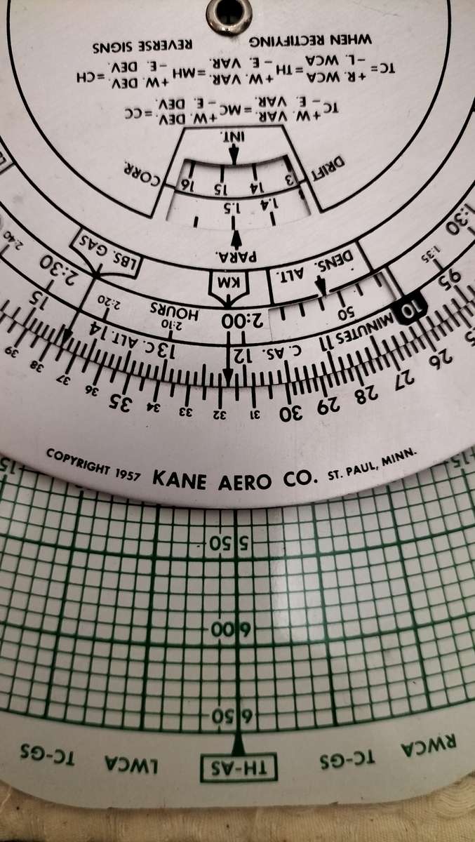 1957 Kane Dead Reckoning Computer Model MK - 68 Aviation Instrument In Original Case