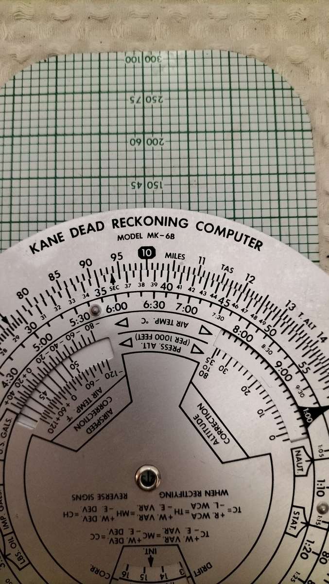 1957 Kane Dead Reckoning Computer Model MK - 68 Aviation Instrument In Original Case