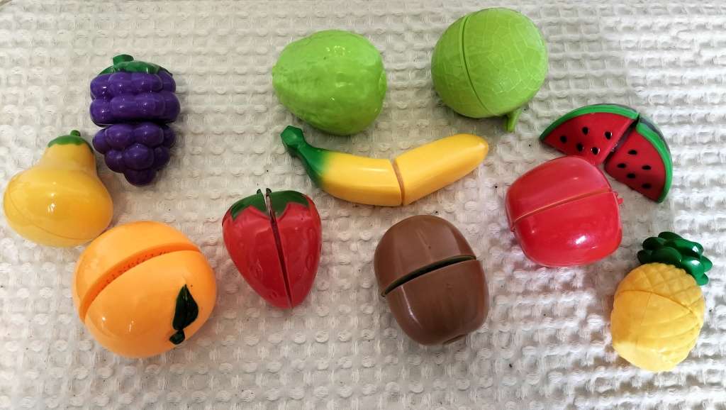 Set Of 11 Early Development Matching Fruit Halves