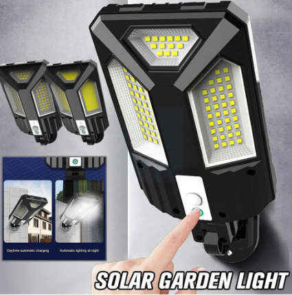 Solar Street Lights Outdoor Solar Lamp With Remote Control Waterproof Motion Sensor Security