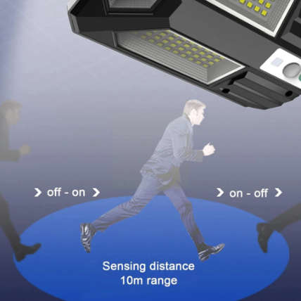 Solar Street Lights Outdoor Solar Lamp With Remote Control Waterproof Motion Sensor Security