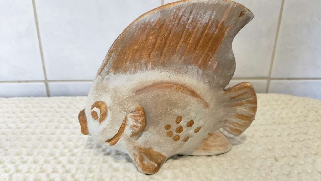 Stunning Pottery Fish Ornament