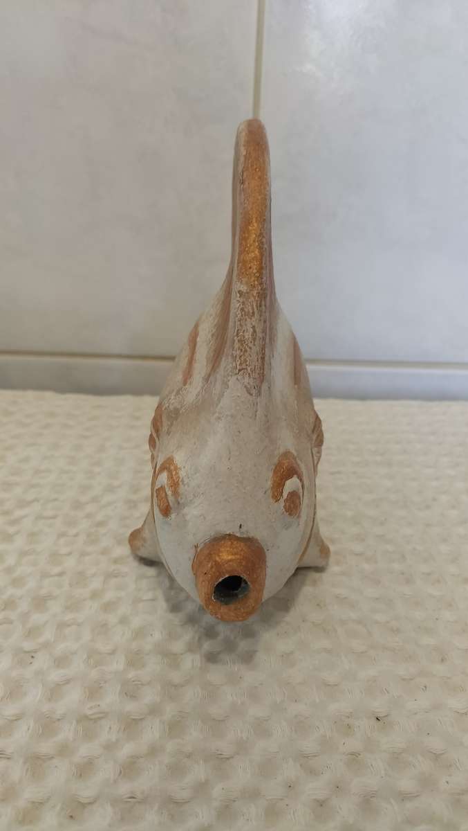 Stunning Pottery Fish Ornament