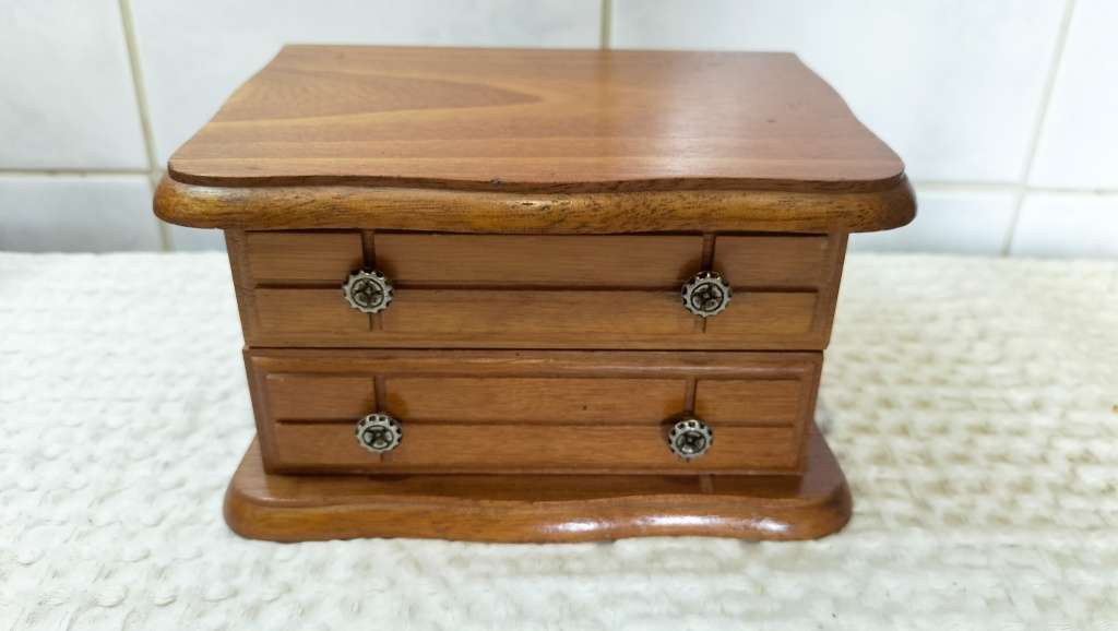 Beautiful Hinged with Drawer Wooden Jewelry Box