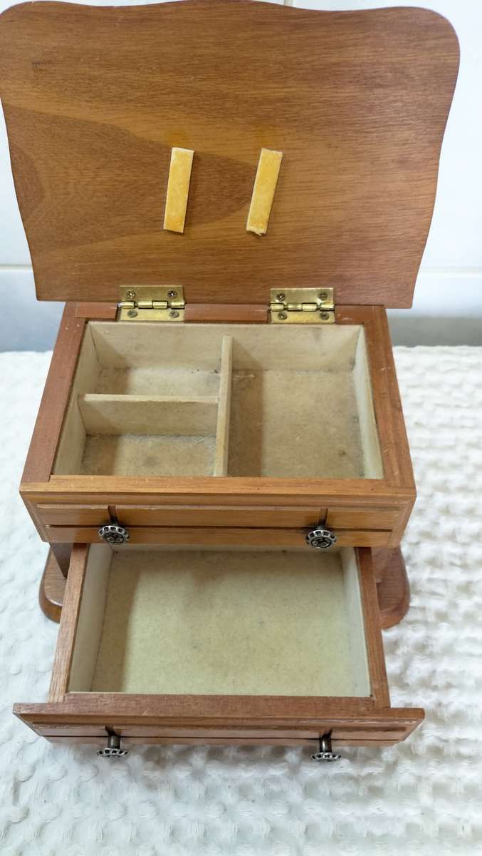 Beautiful Hinged with Drawer Wooden Jewelry Box