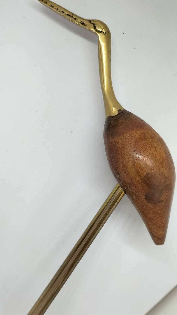 Superb Brass And Wood Bird