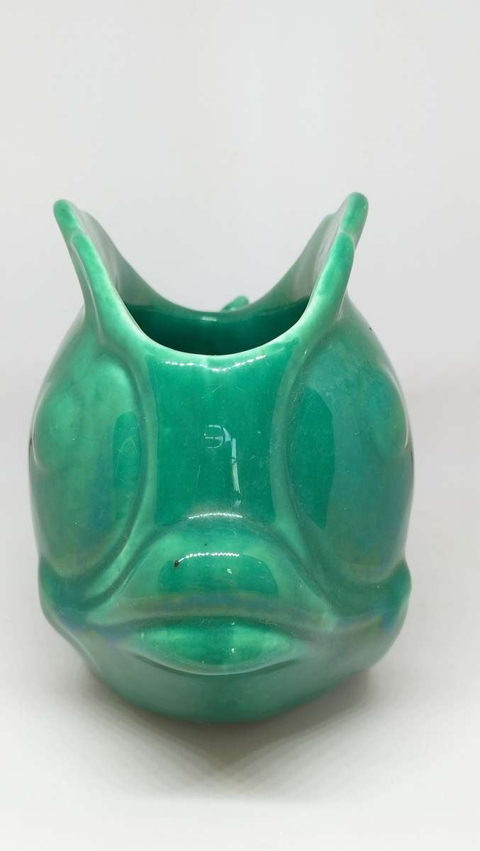 Magnificent Vintage Lucia Ware Glazed Ceramic Fish Vase