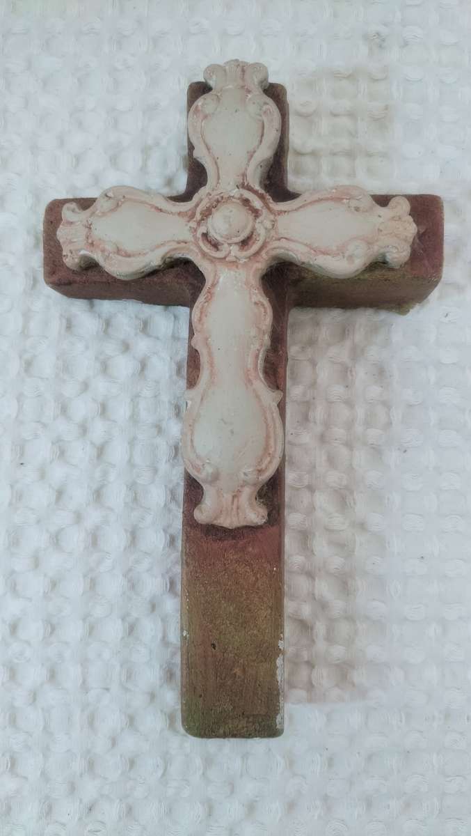 Beautiful Cement Cross Wall Hanging