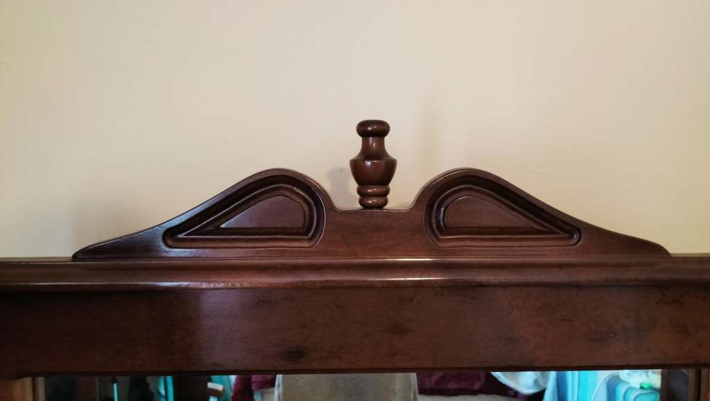 Absolutely Stunning Vintage Imbuia  3 Mirror Large Dresser With Stool - Collection Only