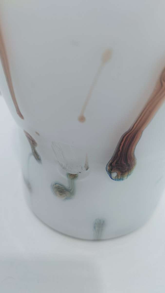 An Absolutely Magnificent Vintage Mid Century Murano/Empoli Opaline Glass Vase - 41cm