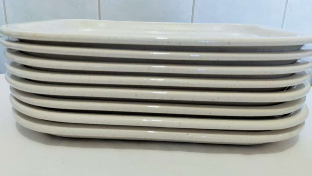 Set Of 8 Superb Quality Stoneware  Steak Plates