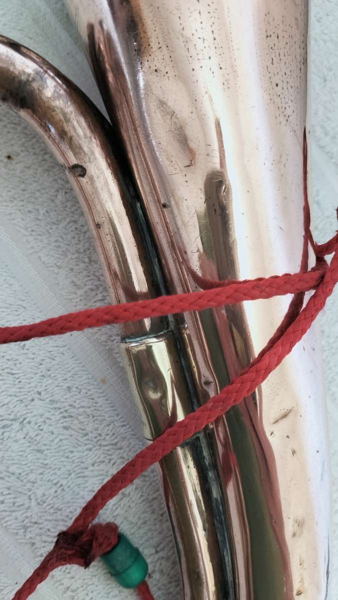 Stunning Antique Copper and Brass Bugle. Still working