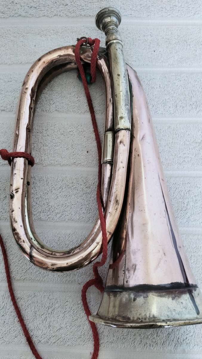 Stunning Antique Copper and Brass Bugle. Still working