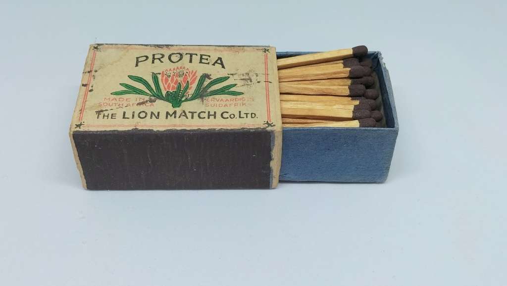 Very Old Protea `The Lion Match Co.Ltd` Match Box
