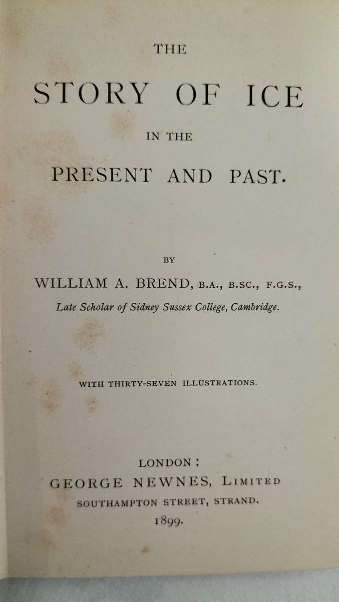 Magnificent Antique 125 Years Old `The Story Of Ice` WA Brend