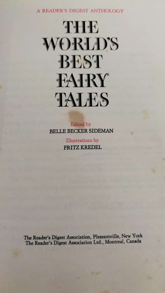 Rare And Magnificent Reader`s Digest Anthology Of The World`s Best Fairy Tales (1967) - Hardcover
