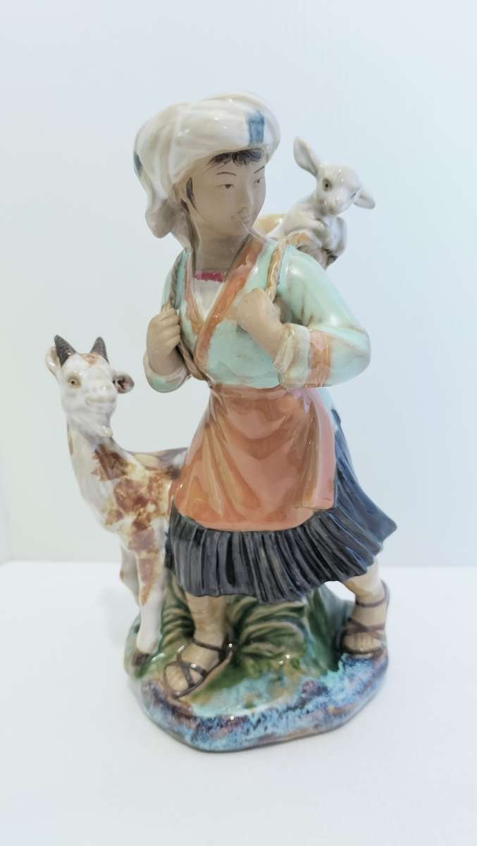 A Magnificent and Rare Shiwan Shiwanzhen Mint Condition Glazed With Matte Face Figurine