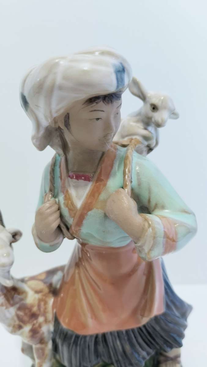 A Magnificent and Rare Shiwan Shiwanzhen Mint Condition Glazed With Matte Face Figurine