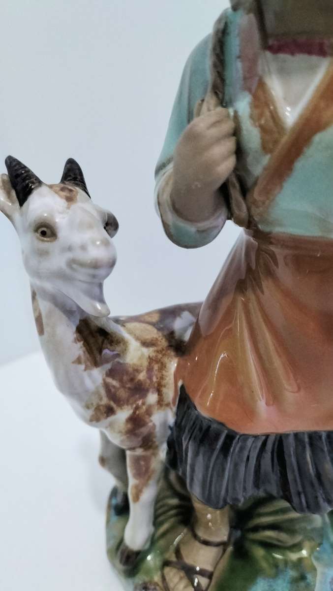 A Magnificent and Rare Shiwan Shiwanzhen Mint Condition Glazed With Matte Face Figurine