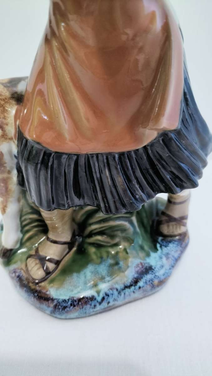 A Magnificent and Rare Shiwan Shiwanzhen Mint Condition Glazed With Matte Face Figurine