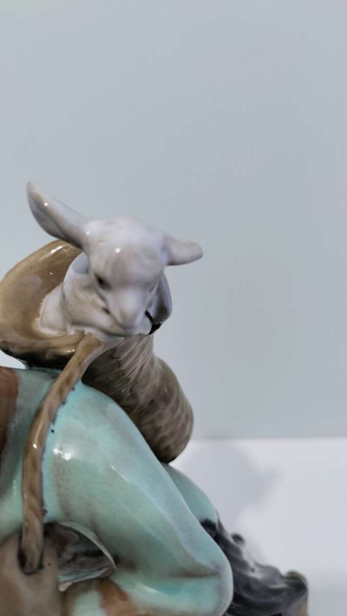 A Magnificent and Rare Shiwan Shiwanzhen Mint Condition Glazed With Matte Face Figurine