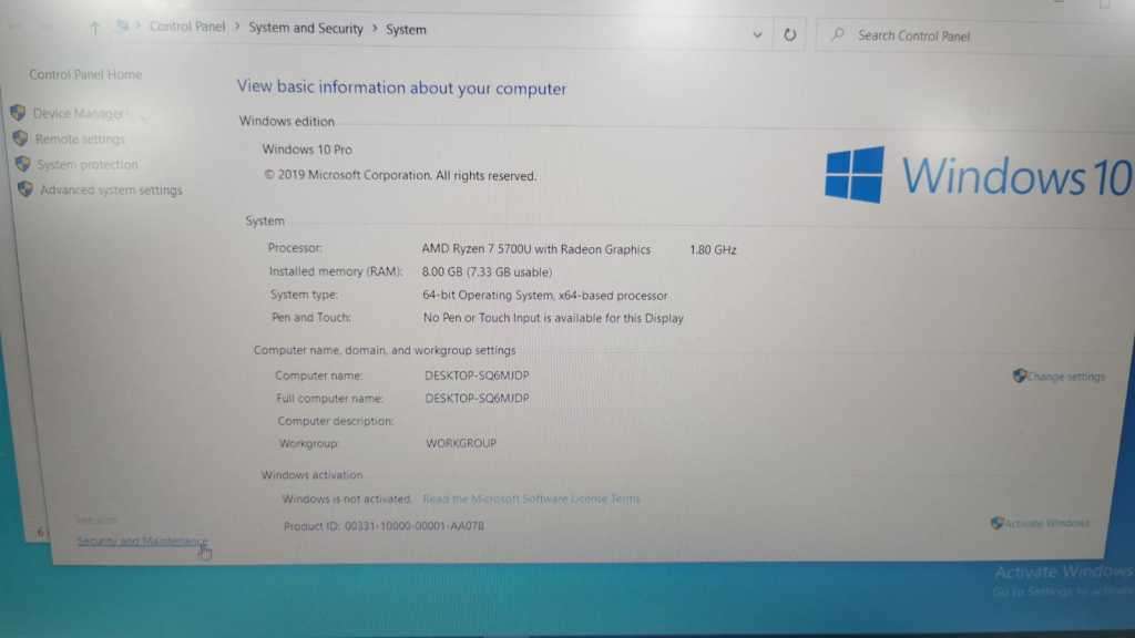 HP Laptop 15s-EQ2015NI Ryzen 7 5700u 8GB RAM 512GB SSD